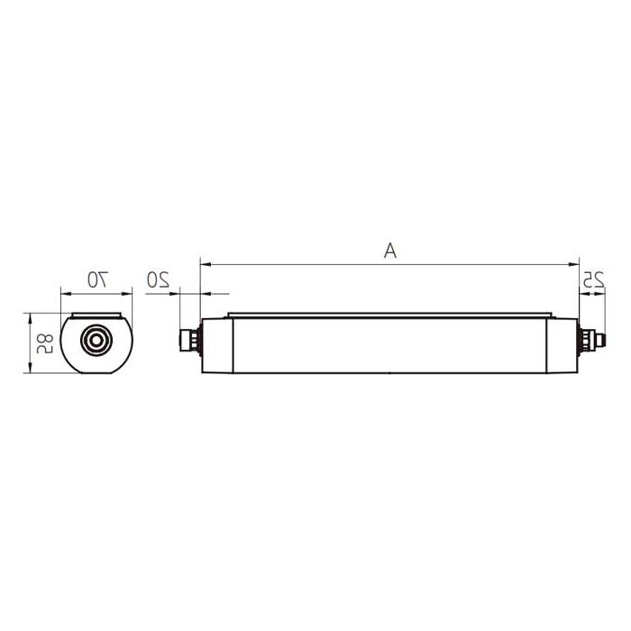 Power 30W, size A= 790mm x 70mm, MQAL-60-SDD、A70141